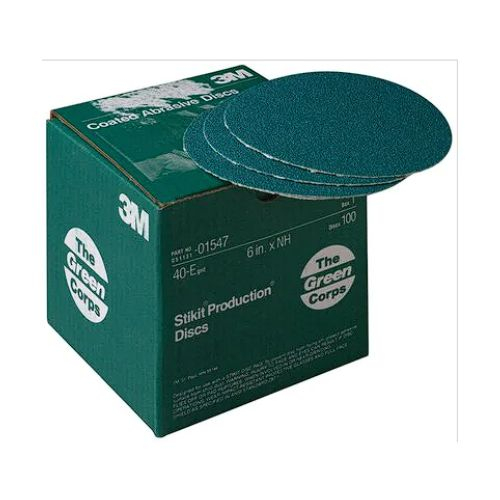 3M 6" GREEN CORPS STIKIT PRODUCTION RESIN BOND DISCS